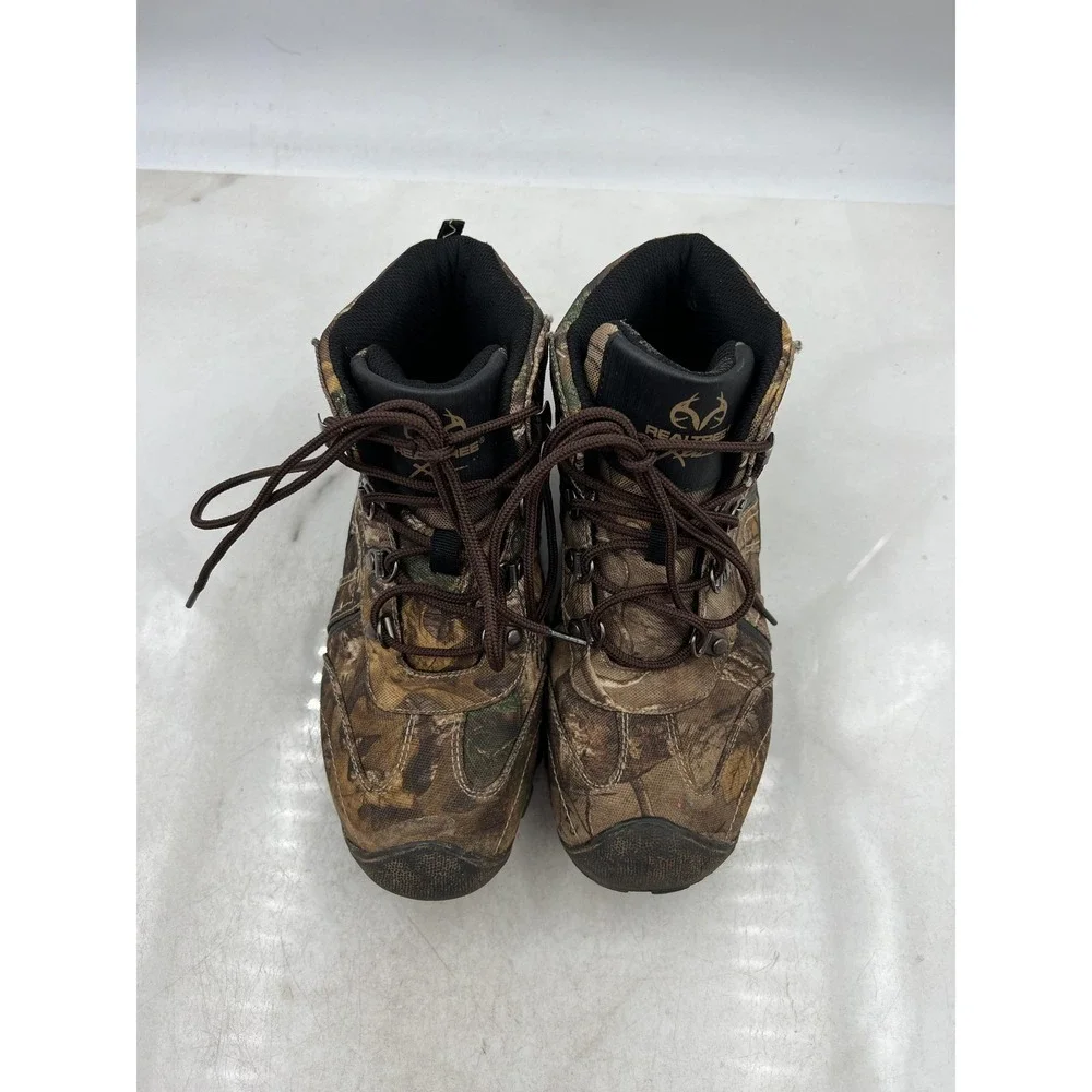 Realtree Xtra Boots Shoes Boys Size 5 Camouflage Hiking Outdoor Trail Brown Camo